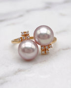 Grace 8.6mm Freshwater Pearl Ring & Earrings Set, Gold-Plated S925
