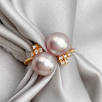 Grace 8.6mm Freshwater Pearl Ring & Earrings Set, Gold-Plated S925