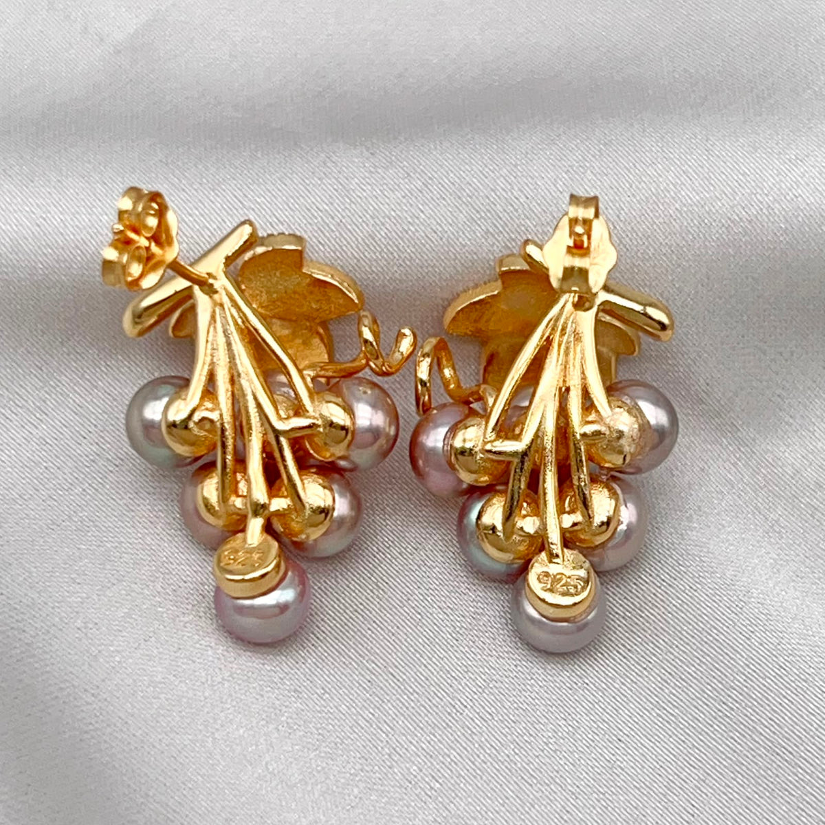 Grace 8.6mm Freshwater Pearl Ring & Earrings Set, Gold-Plated S925